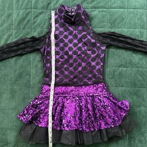 Weissman Purple Sequin Kids Dance Costume